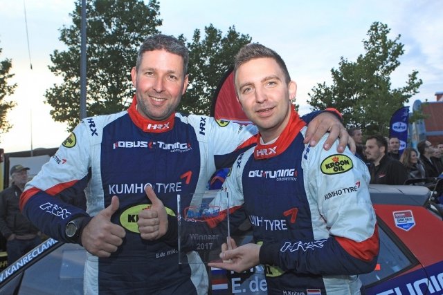 Eurol R5 Rally Challenge Hermen Kobus rechts kroonde zich in 2017 tot eerste winnaar van de Eurol R5 Rally Challenge 180303