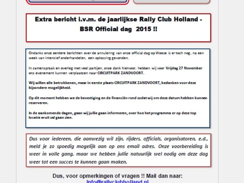 Official dag Rally