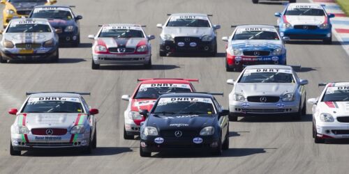 Mercedes Benz SLK Cup Start van Race 2 op het TT Circuit van Assen 160908